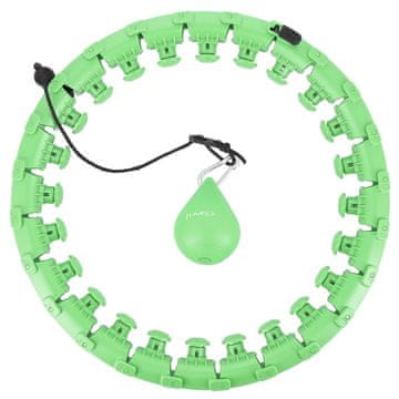 Northix Uteženi hula obroč, zelen, pripomoček za fitnes vadbo