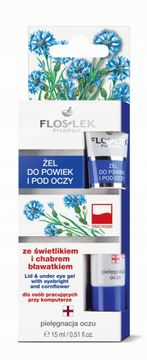 FLOS-LEK Gel za veke in podočnjake z očesno rožico in plavico 15 ml (tuba)