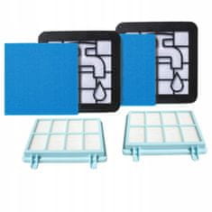 shumee 2x filtra za sesalnik Philips PowerPro Compact, Active, City, FC8010/02