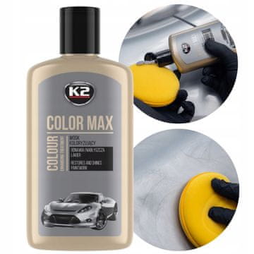 K2 Barvna pasta za avtomobilski vosek K2 Color Max 250 ml srebrna
