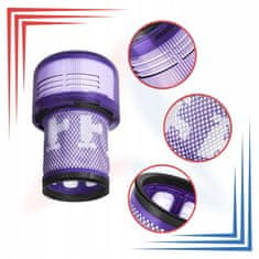 shumee 3 x pralni filter za Dyson V12 Detect Slim Absolute HEPA komplet