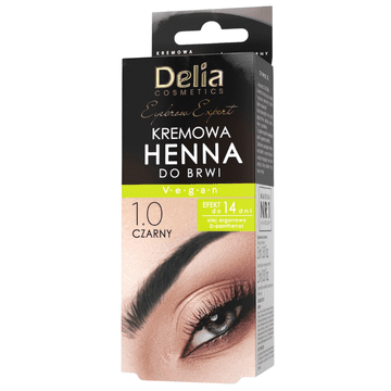 DELIA COSMETICS Krema za obrvi Delia s kano 1.0 črna 15 ml