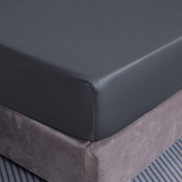 shumee Bombažna rjuha 160x200+25 temno siva