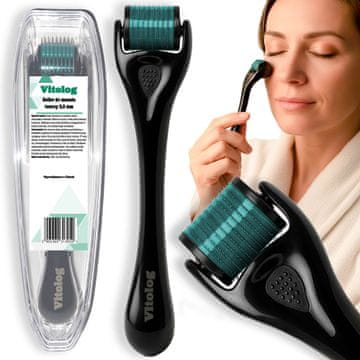It BC Derma Roller mikroigelni mezoterapevtski masažni aparat za obraz, brado in telo 0,5 mm
