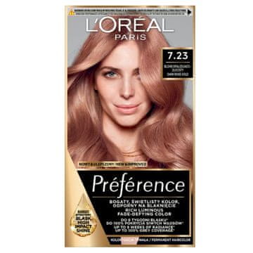 L’Oréal Barva za lase Loreal Preference - 7.23 Bali Iridescent Golden Blonde (2x60ml, 54ml)