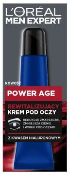 L’Oréal Loreal Men Expert Power Age revitalizing krema za oči s hialuronsko kislino 15 ml