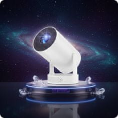 shumee Filmski projektor, multimedijski projektor, android TV, prenosni wifi, BT zvočnik