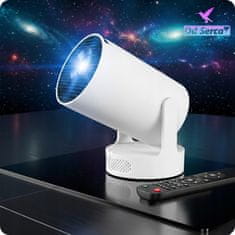 shumee Filmski projektor, multimedijski projektor, android TV, prenosni wifi, BT zvočnik