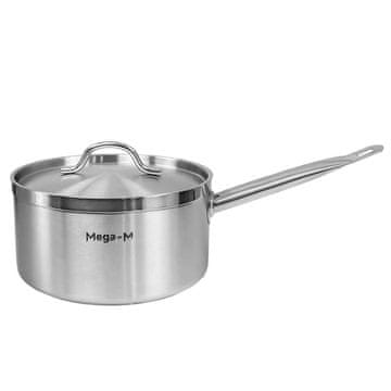 shumee Visoka ponev za catering s pokrovom Mega-M PRO 5l premer 22 cm x višina 12 cm N