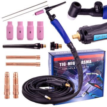 Varilni gorilnik TIG LIFT SR-17V 4m kabel ventila vtič 10-25 varilnih aparatov
