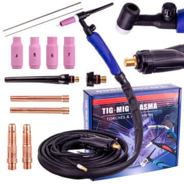 Varilni gorilnik TIG LIFT SR-17V 4m kabel ventila vtič 35-50 varilni aparati
