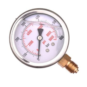 GLICERINSKI MANOMETER Z URO, MANOMETER 0–600 BAR, SPODNJI PRIKLJUČEK 1/4"