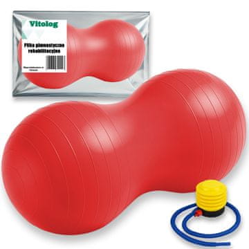 It BC Rehabilitacijska gimnastična žoga za vadbo Bean Nut Fitness Yoga 80x40 s črpalko