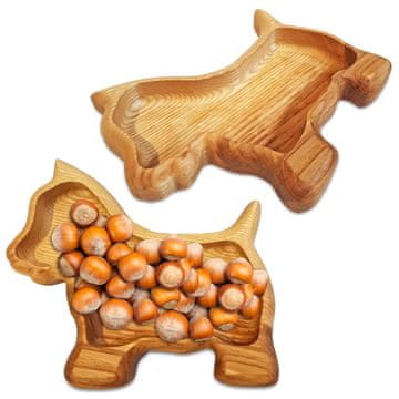 shumee Lesena skleda Pladenj Skleda za suho sadje in oreščke Prigrizki Cherry dog