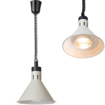 Hendi Visoka stožčasta žarnica za segrevanje hrane, premer 275 mm, 250 W – bela