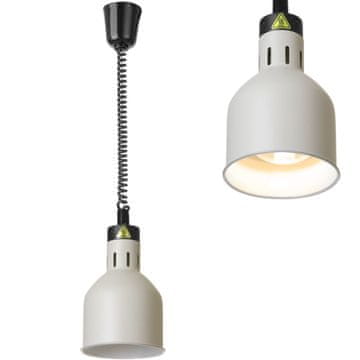 Hendi Cilindrična viseča svetilka za gretje hrane, premer 175 mm, 250 W - bela