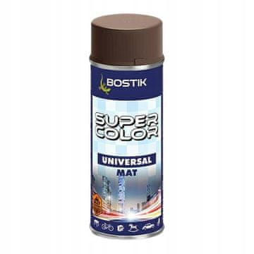 Bostik Bostik Super Color Univerzalna barva v spreju čokoladno rjava mat 400 ml