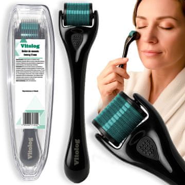 It BC Derma Roller mikroigelni mezoterapevtski masažni aparat za obraz, brado in telo 3 mm