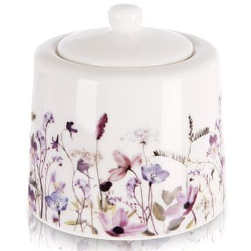 Artemis Sladkornica Rože Porcelanasta sladkornica Posoda za sladkor s pokrovom