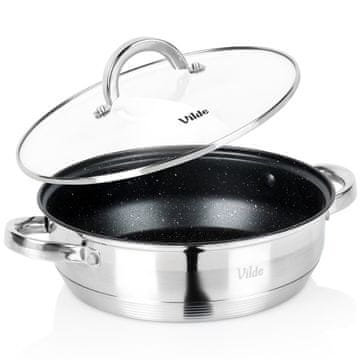 Artemis Globoka granitna ponev s pokrovom 24 cm 3,1 l