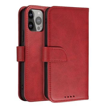 HURTEL Zaščitni ovitek z zavihkom za Samsung Galaxy S25+ Magnet Case - rdeč
