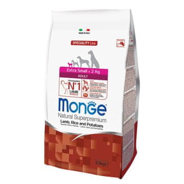 Monge Monge Specialty Line Extra Small Lamb z rižem in krompirjem 2,5 kg