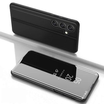 HURTEL Etui z zapiralko za Samsung Galaxy S25 Clear View Case – črno