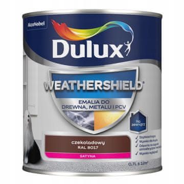 shumee Dulux Weathershield akrilni emajl za kovino in les čokolada 0,7 l
