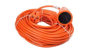 Emos Vrtni podaljšek 1-vtičnica črna 20 m /H05VV-F 2x1/ oranžen P01320
