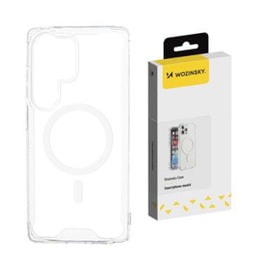 WOZINSKY Prozoren kotni ovitek MagSafe za Samsung Galaxy S25+ - prozoren