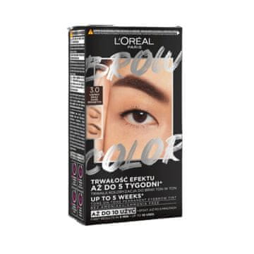 L’Oréal Loreal Brow Color komplet za barvanje obrvi - 3.0 Temno brunette