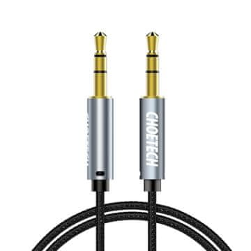 Choetech AUX avdio kabel za zvočnik, 2x mini jack 3,5 mm (moški), 1,2 m – črn