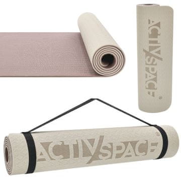 shumee TPE podloga za fitnes jogo, penasta blazinica - rjava - 0,6 cm