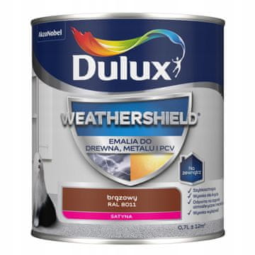 shumee Dulux Weathershield akrilni emajl za kovino in les rjav 0,7 l
