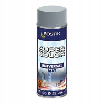 Bostik Bostik Super Color Univerzalna barva v spreju siva mat 400 ml
