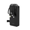 DUDAO Powerbank K11 Pro 20000mAh z vgrajenimi kabli – črn