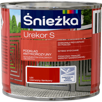 shumee Śnieżka urekor S protikorozijski premaz za kovino rdeč 0,2L