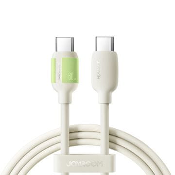 Joyroom Kabel USB-C – USB-C s fluorescenčnim koncem, 60 W, 1,2 m – bež