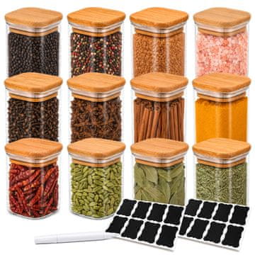 shumee Steklene kuhinjske posode 210 ml, komplet 12 kosov [BS101]