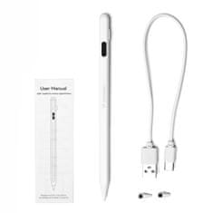 WOZINSKY Aktivni pisalo – univerzalni stylus za Android in iOS z USB-C – bel