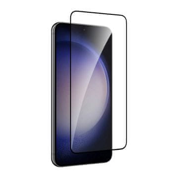 Puro Kaljeno steklo za Samsung Galaxy S25 S24 s črnim okvirjem