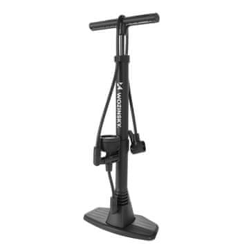 WOZINSKY Kolesarska tlačna črpalka z manometrom 160 PSI 11 bar – črna