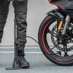 WOZINSKY Talna tlačilka za kolo z manometrom 160 psi 11 barov - črna