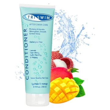 shumee Balzam za lase Triswim po plavanju [liči/mango], 250 ml