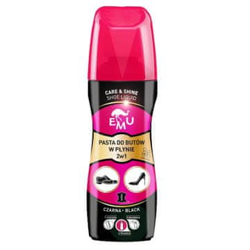 shumee EMU tekoče čistilo za čevlje 2 v 1 - črno 75 ml 75 ml