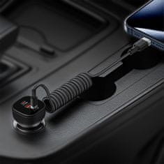 AceFast Spiralni kabel USB-C – USB-C 480 Mb/s 3 A 1,2 m – črn