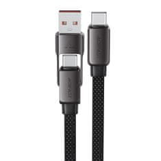 AceFast Kabel USB-C – USB-A / USB-C 480 Mb/s 3 A 0,2 m – črn