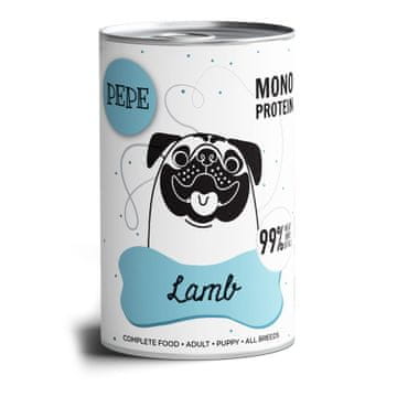 Paka Zwierzaka Pet Pack Pepe Monoprotein Lamb (jagnjetina) 400 g