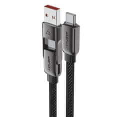 AceFast Kabel USB-C – USB-A / USB-C 480 Mb/s 3 A 0,2 m – črn
