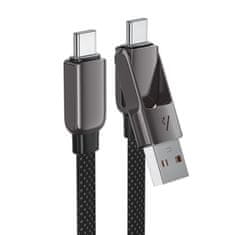 AceFast Kabel USB-C – USB-A / USB-C 480 Mb/s 3 A 0,2 m – črn